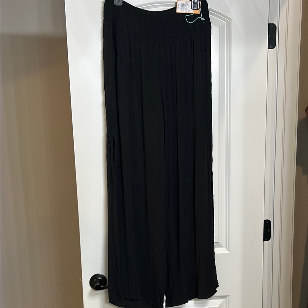 Black Wide-Leg Kona Sol Swim Cover Pants